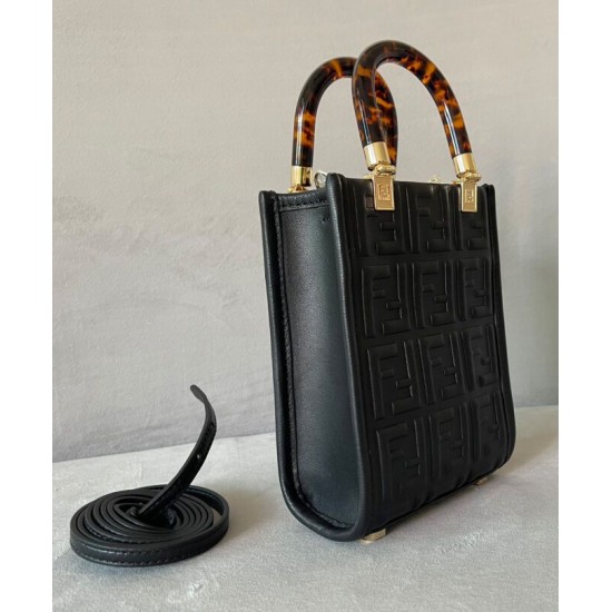 Replica Borsa shopper Fendi Mini Sunshine 8BS051 nera Replica Borsa shopper Fendi Mini Sunshine 8BS051 nera