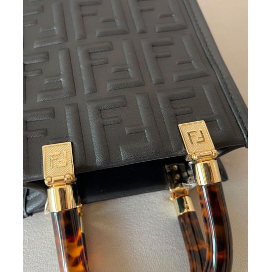 Replica Borsa shopper Fendi Mini Sunshine 8BS051 nera Replica Borsa shopper Fendi Mini Sunshine 8BS051 nera