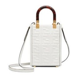 Borsa shopper Fendi Mini Sunshine 8BS051 Crema
