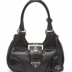 Borsa Prada Moon imbottita in nappa 1BA381 nera