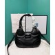 Replica Borsa Prada Moon imbottita in nappa 1BA381 nera