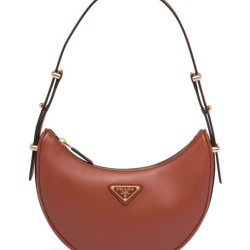 Borsa a tracolla in pelle Prada 1BC194 Caffè