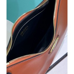 Borsa a tracolla in pelle Prada 1BC194 Caffè