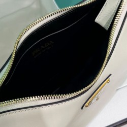 Borsa a tracolla in pelle Prada 1BC194 Crema