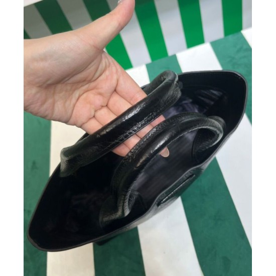 Replica Borsa shopping in pelle Prada 1BG440 nera