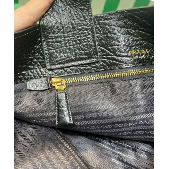 Replica Borsa shopping in pelle Prada 1BG440 nera