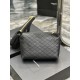 Replica Astuccio cosmetico con cerniera YSL Saint Laurent Gaby 23 cm nero