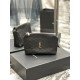 Replica Astuccio cosmetico con cerniera YSL Saint Laurent Gaby 23 cm nero