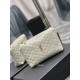 Replica Astuccio cosmetico con cerniera YSL Saint Laurent Gaby 23 cm bianco