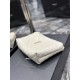 Replica Astuccio cosmetico con cerniera YSL Saint Laurent Gaby 23 cm bianco