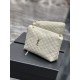 Replica Astuccio cosmetico con cerniera YSL Saint Laurent Gaby 23 cm bianco