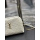 Replica Borsa a catena YSL Saint Laurent Gaby con cerniera 18 cm bianca