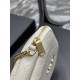Replica Borsa a catena YSL Saint Laurent Gaby con cerniera 18 cm bianca