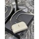 Replica Borsa a catena YSL Saint Laurent Gaby con cerniera 18 cm bianca