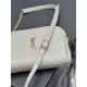 Replica Borsa a catena YSL Saint Laurent Gaby con cerniera 18 cm bianca