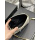Replica Borsa a catena YSL Saint Laurent Gaby con cerniera 18 cm bianca