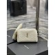 Replica Borsa a catena YSL Saint Laurent Gaby con cerniera 18 cm bianca