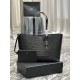 Replica YSL Saint Laurent Shopping Tote Bag Pelle Stampa Coccodrillo Nera