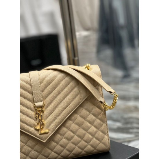Replica Borsa a busta grande YSL Saint Laurent Mix Matelasse Albicocca 31cm Replica Borsa a busta grande YSL Saint Laurent Mix Matelasse Albicocca 31cm