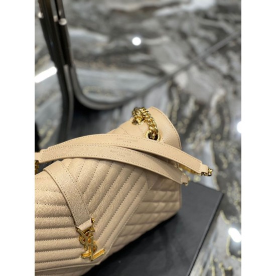 Replica Borsa a busta grande YSL Saint Laurent Mix Matelasse Albicocca 31cm Replica Borsa a busta grande YSL Saint Laurent Mix Matelasse Albicocca 31cm