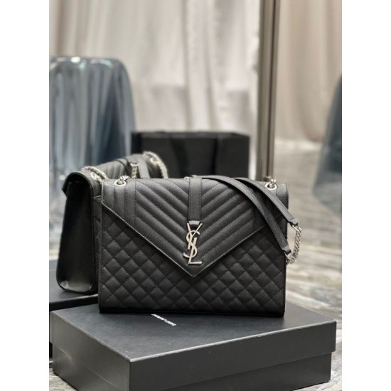 Replica Borsa a busta grande YSL Saint Laurent Mix Matelasse nera 31 cm Replica Borsa a busta grande YSL Saint Laurent Mix Matelasse nera 31 cm