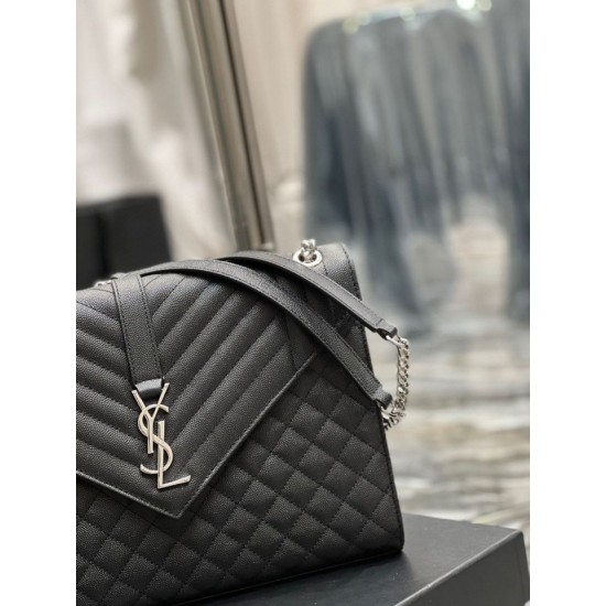 Replica Borsa a busta grande YSL Saint Laurent Mix Matelasse nera 31 cm Replica Borsa a busta grande YSL Saint Laurent Mix Matelasse nera 31 cm
