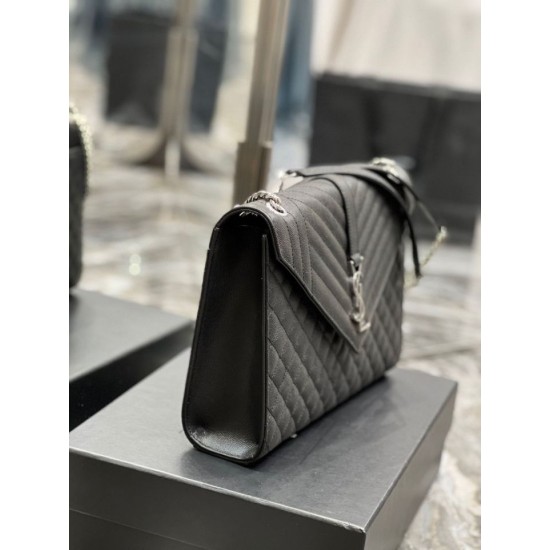 Replica Borsa a busta grande YSL Saint Laurent Mix Matelasse nera 31 cm Replica Borsa a busta grande YSL Saint Laurent Mix Matelasse nera 31 cm