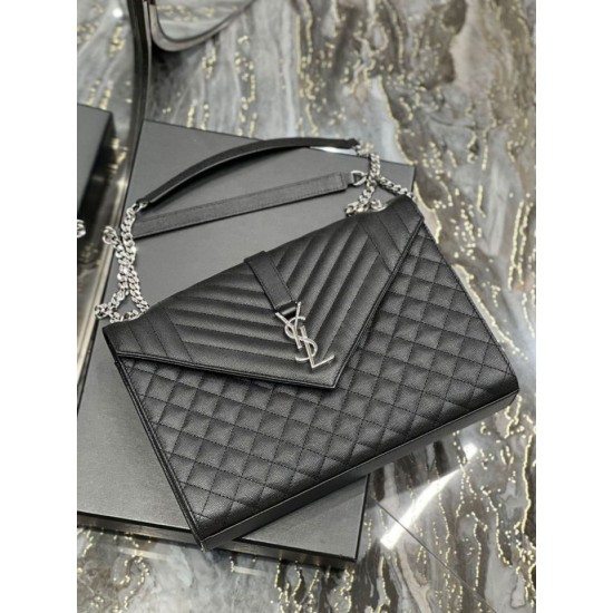 Replica Borsa a busta grande YSL Saint Laurent Mix Matelasse nera 31 cm Replica Borsa a busta grande YSL Saint Laurent Mix Matelasse nera 31 cm
