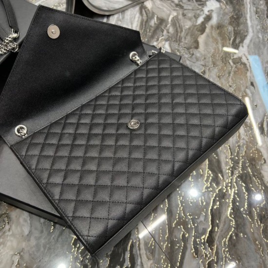 Replica Borsa a busta grande YSL Saint Laurent Mix Matelasse nera 31 cm Replica Borsa a busta grande YSL Saint Laurent Mix Matelasse nera 31 cm