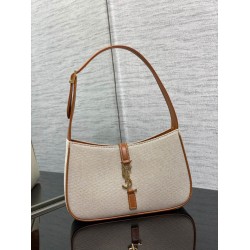 YSL Saint Laurent Le 5 A 7 Borsa Hobo Tela Pelle