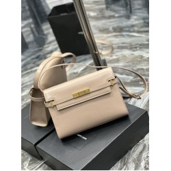 Borsa a spalla YSL Saint Laurent Manhattan Albicocca