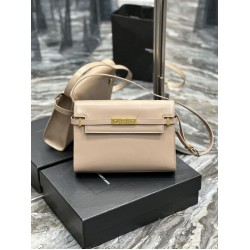 Borsa a spalla YSL Saint Laurent Manhattan Albicocca