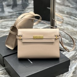 Borsa a spalla YSL Saint Laurent Manhattan Albicocca