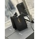 Replica YSL Saint Laurent Le 5 A 7 Mini pelle conciata al vegetale verticale nera