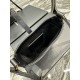 Replica YSL Saint Laurent Le 5 A 7 Mini pelle conciata al vegetale verticale nera