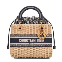Christian Dior Borsa Lady Dior media albicocca