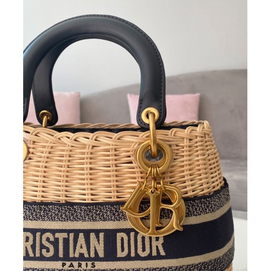 Replica Christian Dior Borsa Lady Dior media albicocca Replica Christian Dior Borsa Lady Dior media albicocca