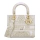 Replica Christian Dior Borsa media Lady D-Lite dorata Replica Christian Dior Borsa media Lady D-Lite dorata
