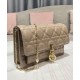 Replica Christian Dior Lady Dior Chain Pouch Albicocca Replica Christian Dior Lady Dior Chain Pouch Albicocca