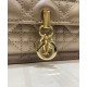 Replica Christian Dior Lady Dior Chain Pouch Albicocca Replica Christian Dior Lady Dior Chain Pouch Albicocca