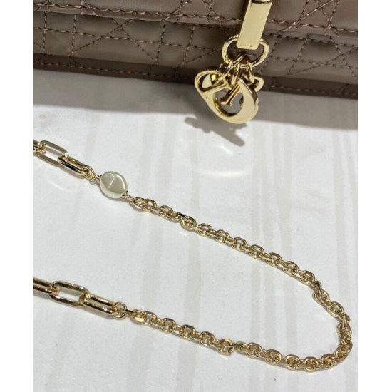 Replica Christian Dior Lady Dior Chain Pouch Albicocca Replica Christian Dior Lady Dior Chain Pouch Albicocca