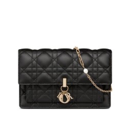 Christian Dior Borsa a tracolla Lady Dior nera