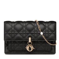 Christian Dior Borsa a tracolla Lady Dior nera