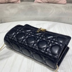 Christian Dior Borsa a tracolla Lady Dior nera
