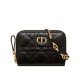 Replica Astuccio Christian Dior Mini Dior Caro con cerniera nero Replica Astuccio Christian Dior Mini Dior Caro con cerniera nero