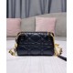 Replica Astuccio Christian Dior Mini Dior Caro con cerniera nero Replica Astuccio Christian Dior Mini Dior Caro con cerniera nero
