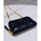 Replica Astuccio Christian Dior Mini Dior Caro con cerniera nero Replica Astuccio Christian Dior Mini Dior Caro con cerniera nero