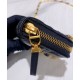 Replica Astuccio Christian Dior Mini Dior Caro con cerniera nero Replica Astuccio Christian Dior Mini Dior Caro con cerniera nero