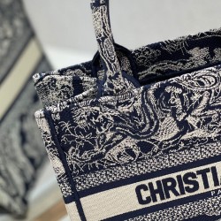 Christian Dior Borsa piccola Dior Book Tote blu scuro