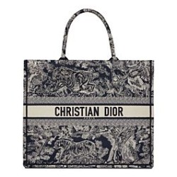 Christian Dior Borsa grande libro Dior blu scuro